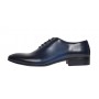 Pantofi barbati eleganti din piele naturala bleumarin - 024BL